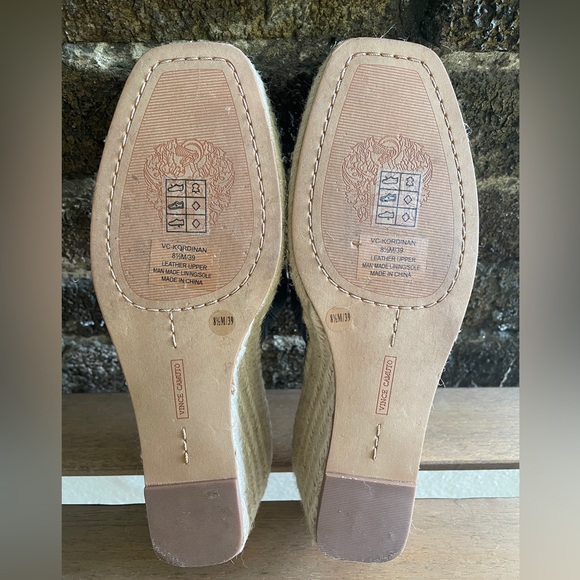 NWOT VINCE CAMUTO Kordinan Wedge Espadrille Mule Sz 39 - Picture 3 of 6